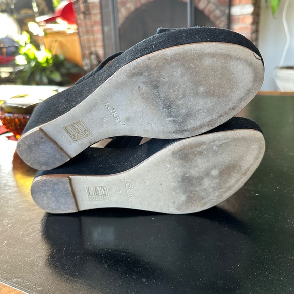 J. Crew Suede Wedge Sandals Size 9 Like New - Picture 3 of 12